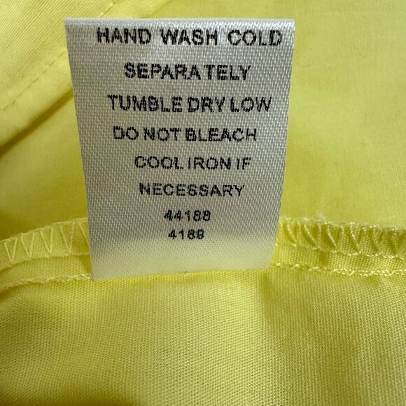 Sugarlips Women's Size M Square Neck Peasant Blouse Bright Yellow Puff Sleeve Ne - Picture 5 of 9